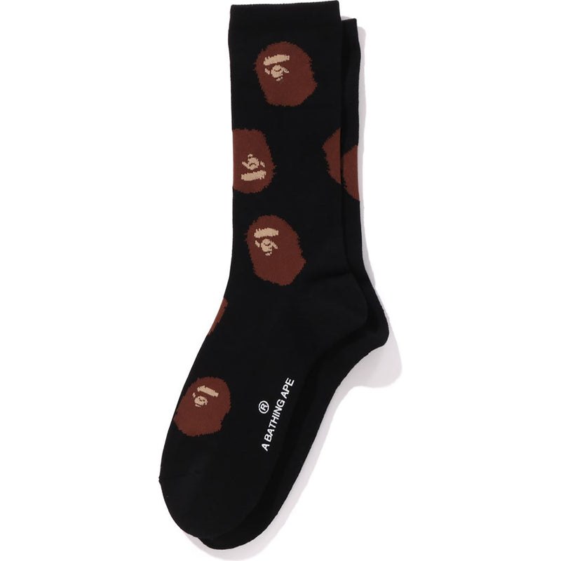 Men Bape Ape Head Socks Socks Black USA | CR5338038