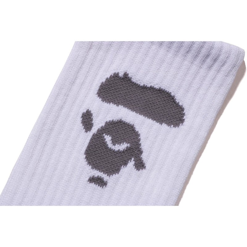 Men Bape Ape Head Socks Socks White USA | PH0642462