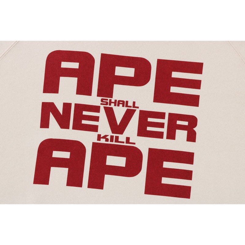 Men Bape Ape Shall Never Kill Ape Crewneck Sweatshirts White USA | YP3513253