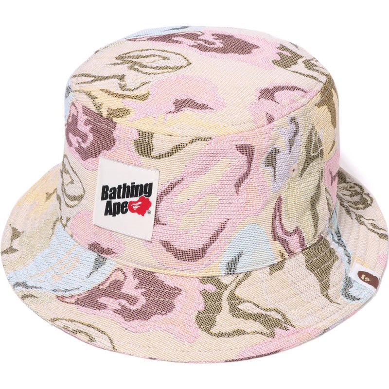 Men Bape Art Camo Bucket Hat Caps Multi USA | XW8404944