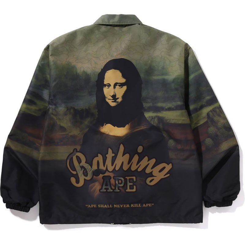 Men Bape Art Print Coach Jacket Jackets Multicolor USA | SG4962092