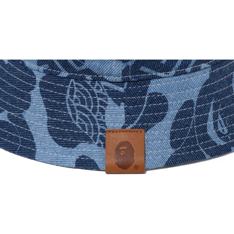 Men Bape Asia Camo Denim Hat Caps Indigo USA | PP3207027