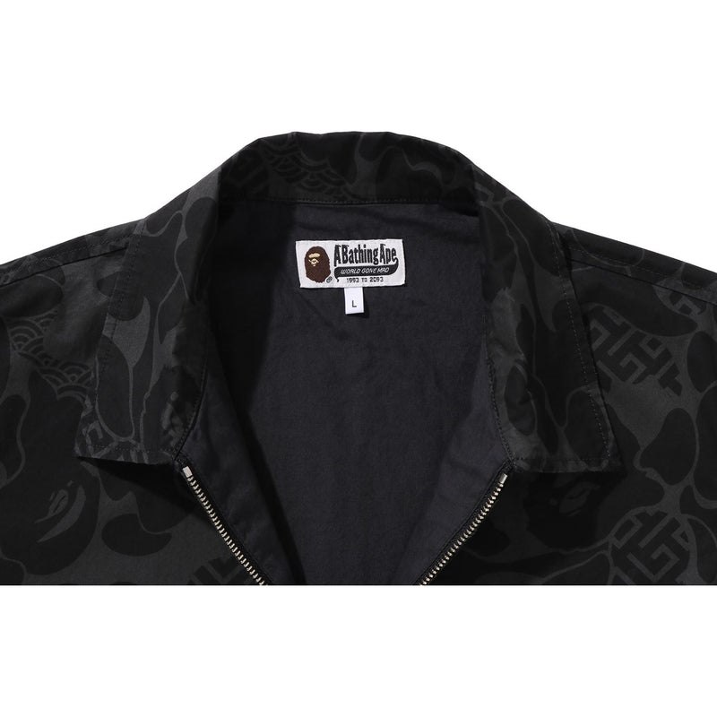 Men Bape Asia Camo Zip Jacket Jackets Black USA | HF9477147