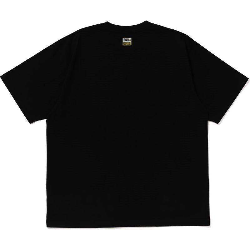 Men Bape (B)Ape Sounds Tee Relaxed Fit Cut And Sewn Black USA | GN2705075