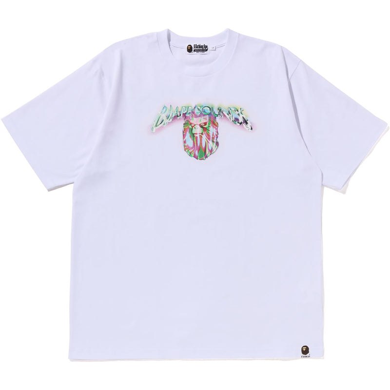 Men Bape (B)Ape Sounds Tee Relaxed Fit Cut And Sewn White USA | YS8061901