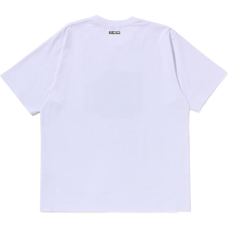 Men Bape (B)Y Bathing Ape Tee Relaxed Fit Cut And Sewn White USA | LK5764474