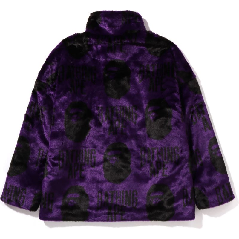 Men Bape B Boy Fur Jacket Jackets Purple USA | DT1316036