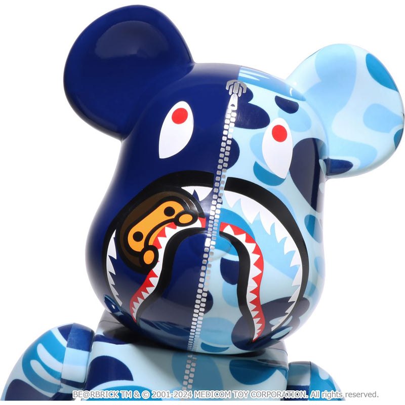 Men Bape Baby Milo Camo Shark Be@rbrick 100%&400% Figure Blue USA | TF8466246