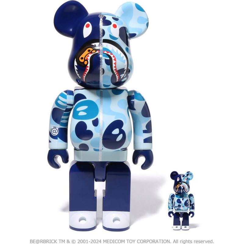 Men Bape Baby Milo Camo Shark Be@rbrick 100%&400% Figure Blue USA | TF8466246