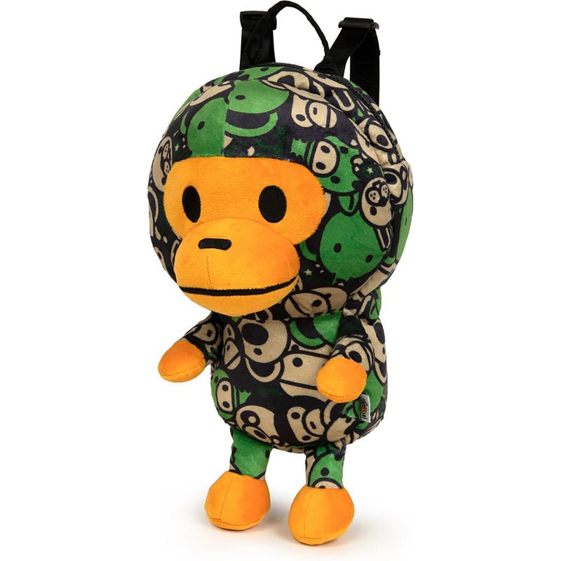 Men Bape Baby Milo Plush Backpack Bags Green USA | FQ1590850