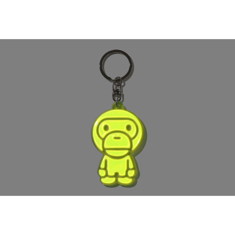 Men Bape Baby Milo Reflective Keychain Accessories White USA | PE8674364