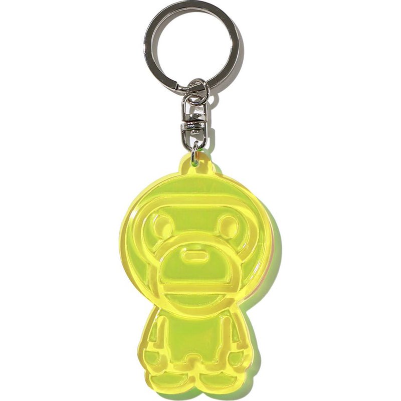 Men Bape Baby Milo Reflective Keychain Accessories White USA | PE8674364