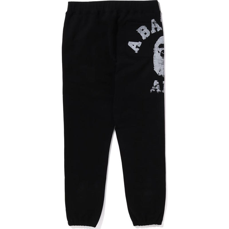 Men Bape Big College Sweat Pants Pants Black USA | RT9737277