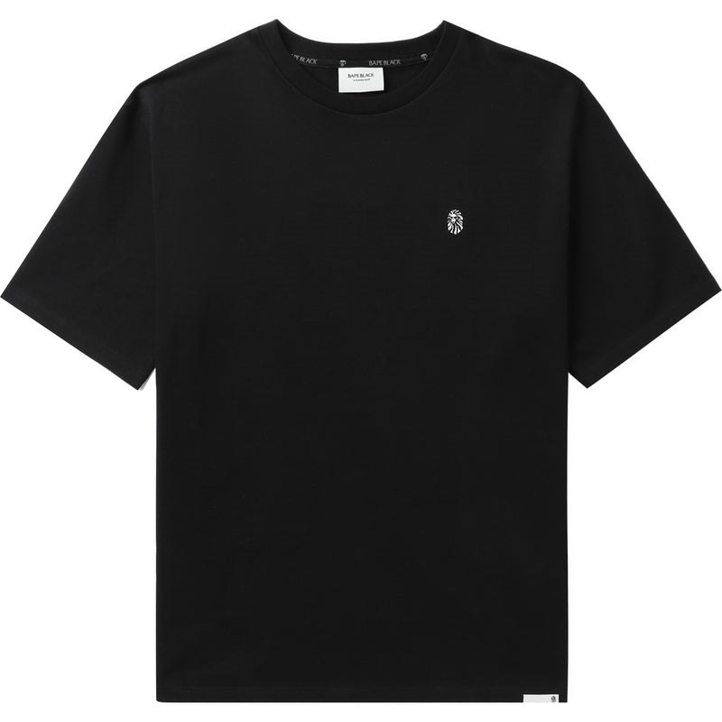 Men Bape Black Embroidery Tee Cut And Sewn Black USA | DR2663863