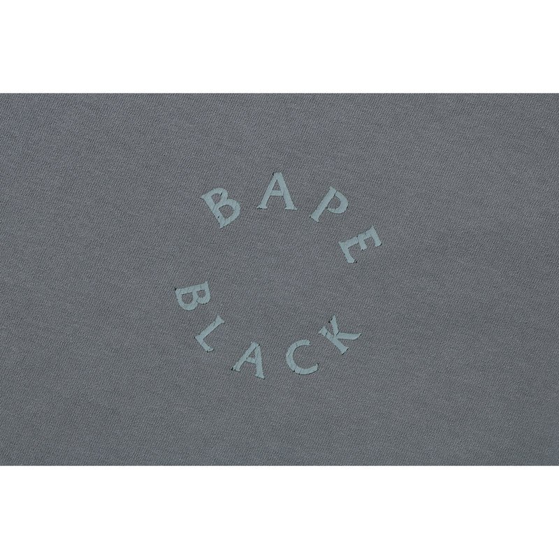 Men Bape Black Garment Dye Logo Tee Cut And Sewn Grey USA | XJ6612962