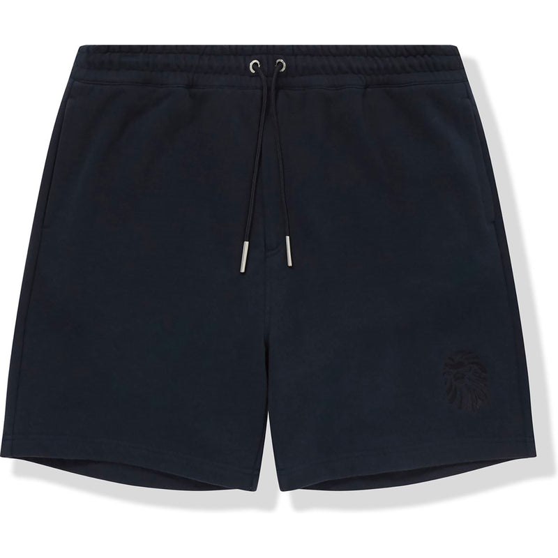 Men Bape Black Logo Sweat Shorts Shorts Navy USA | IT1500150