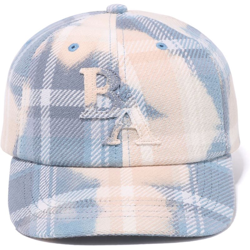 Men Bape Bleached Check Panel Cap Caps Sax USA | OR5620460