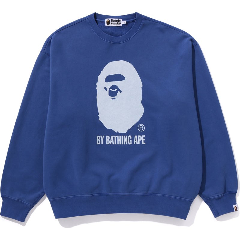 Men Bape By Bathing Ape Overdye Crewneck Sweatshirts Blue USA | NY7812382