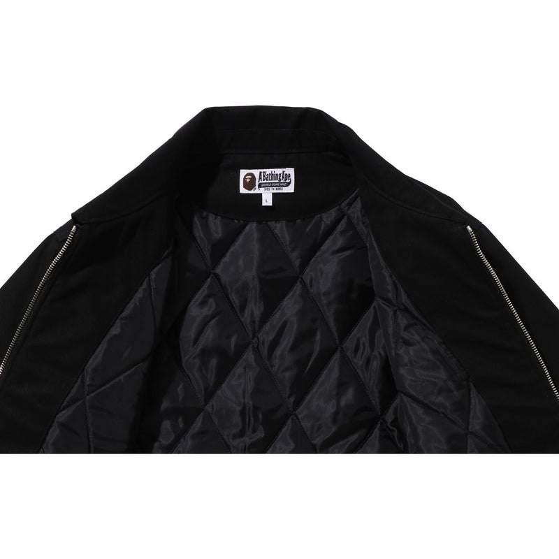 Men Bape Canvas Work Jacket Jackets Black USA | YU7647367