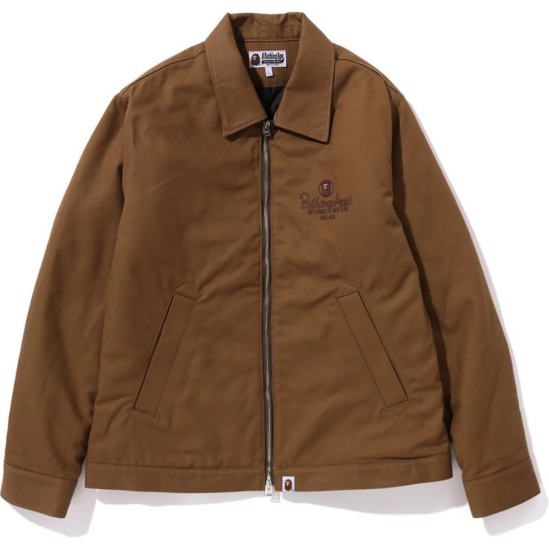 Men Bape Canvas Work Jacket Jackets Brown USA | GD2920290