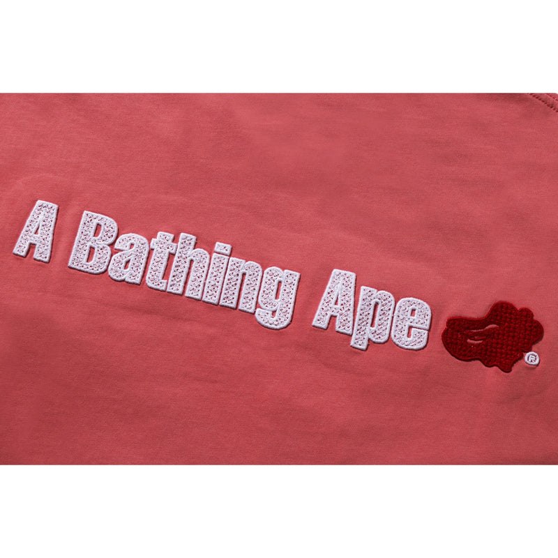 Men Bape Circular Ape Head Relaxed Fit Tee Cut And Sewn Pink USA | PD2269029