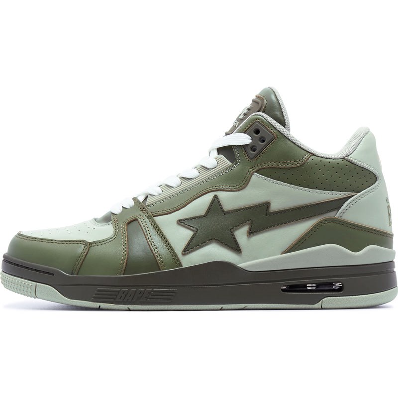 Men Bape Clutch Sta #1 Sneakers Olivedrab USA | KY2745175