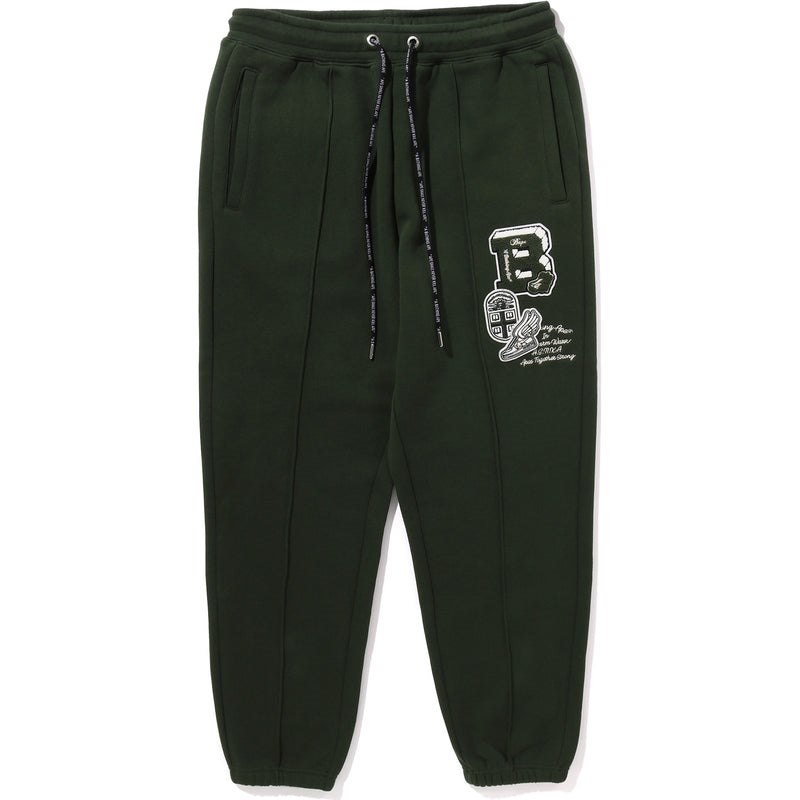 Men Bape College Badges Sweatpants Pants Green USA | QM9430640