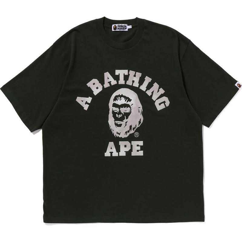 Men Bape College Graphic Tee Cut And Sewn Green USA | HE9066106