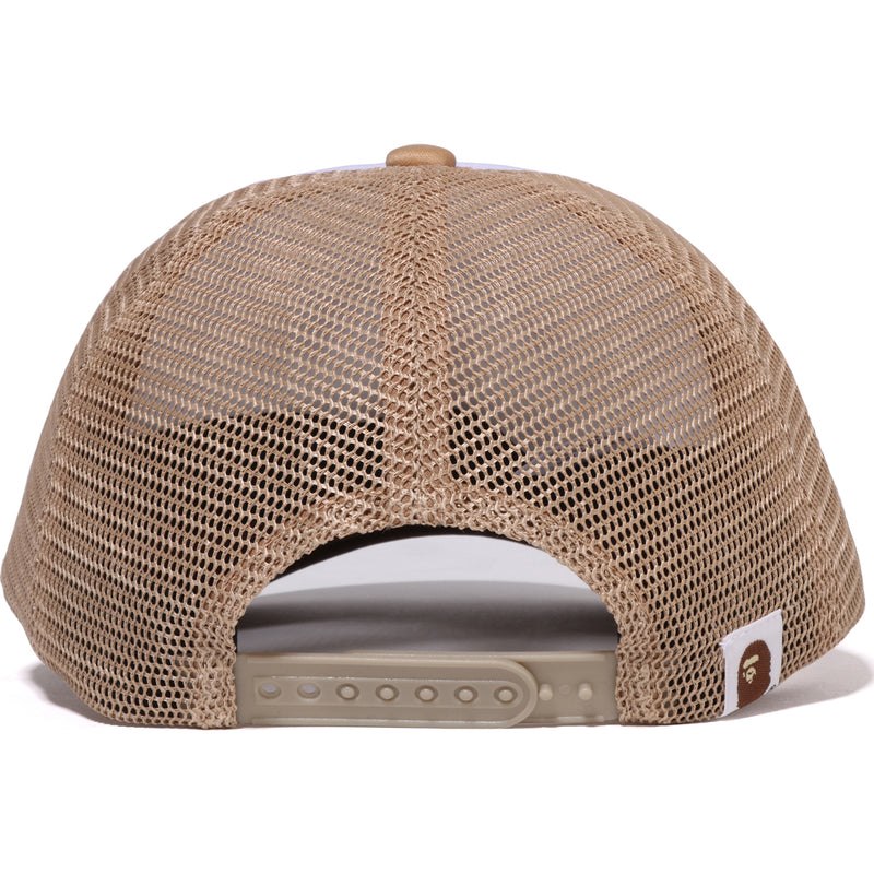 Men Bape College Mesh Cap Caps Beige USA | RF6712872