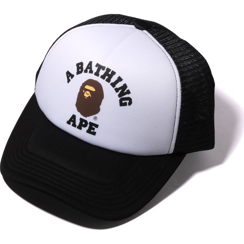 Men Bape College Mesh Cap Caps Black USA | SN4239329