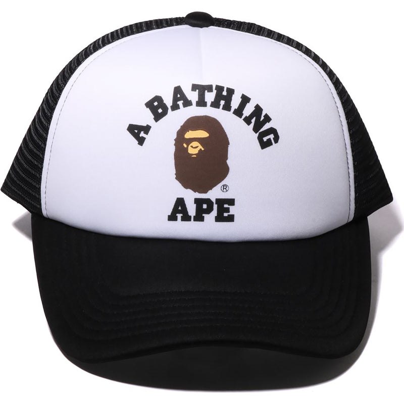 Men Bape College Mesh Cap Caps Black USA | SN4239329