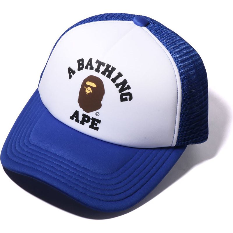 Men Bape College Mesh Cap Caps Blue USA | PS8231621