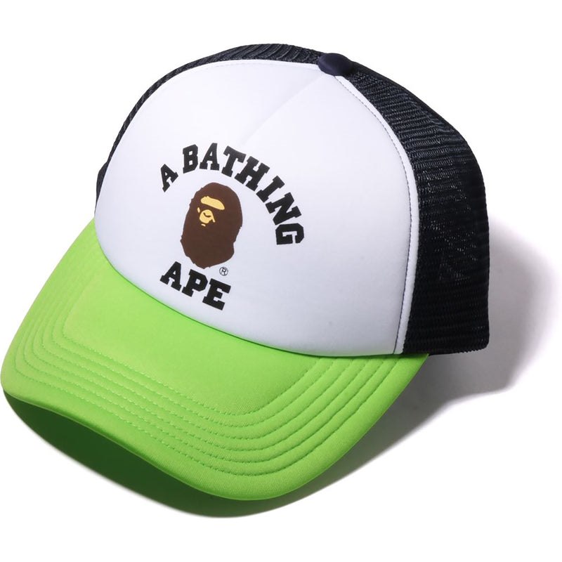 Men Bape College Mesh Cap Caps Light Green USA | PP0385435