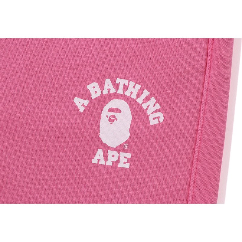 Men Bape College One Point Overdye Pants Pants Pink USA | EC3792772