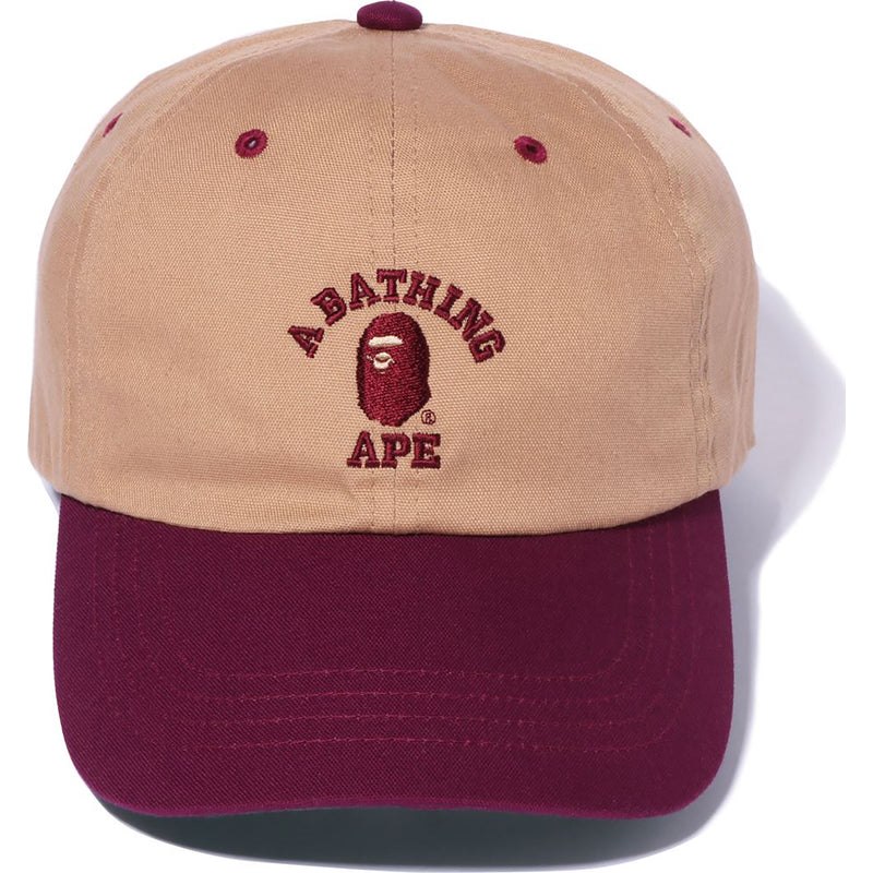 Men Bape College Panel Cap Caps Beige USA | BN7868988