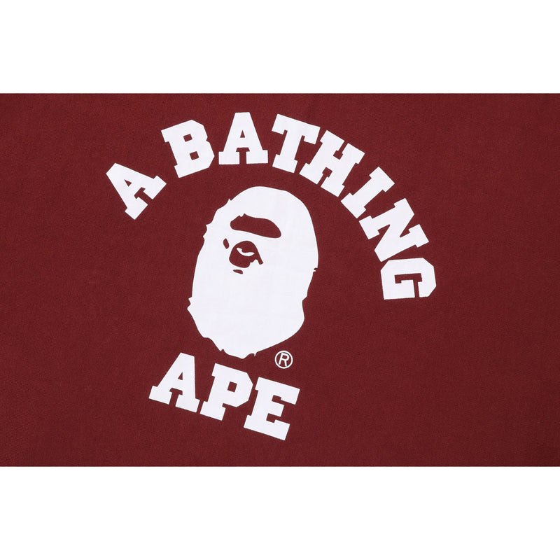 Men Bape College Relaxed Fit Crewneck Sweatshirts Burgundy USA | UJ5687767