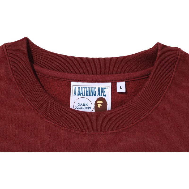 Men Bape College Relaxed Fit Crewneck Sweatshirts Burgundy USA | UJ5687767