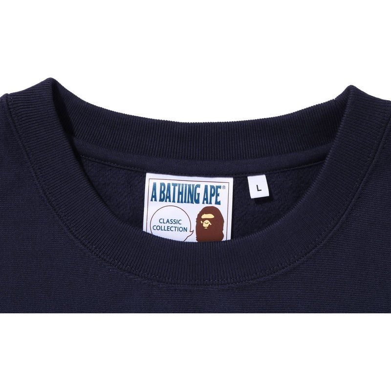 Men Bape College Relaxed Fit Crewneck Sweatshirts Navy USA | OO1663163