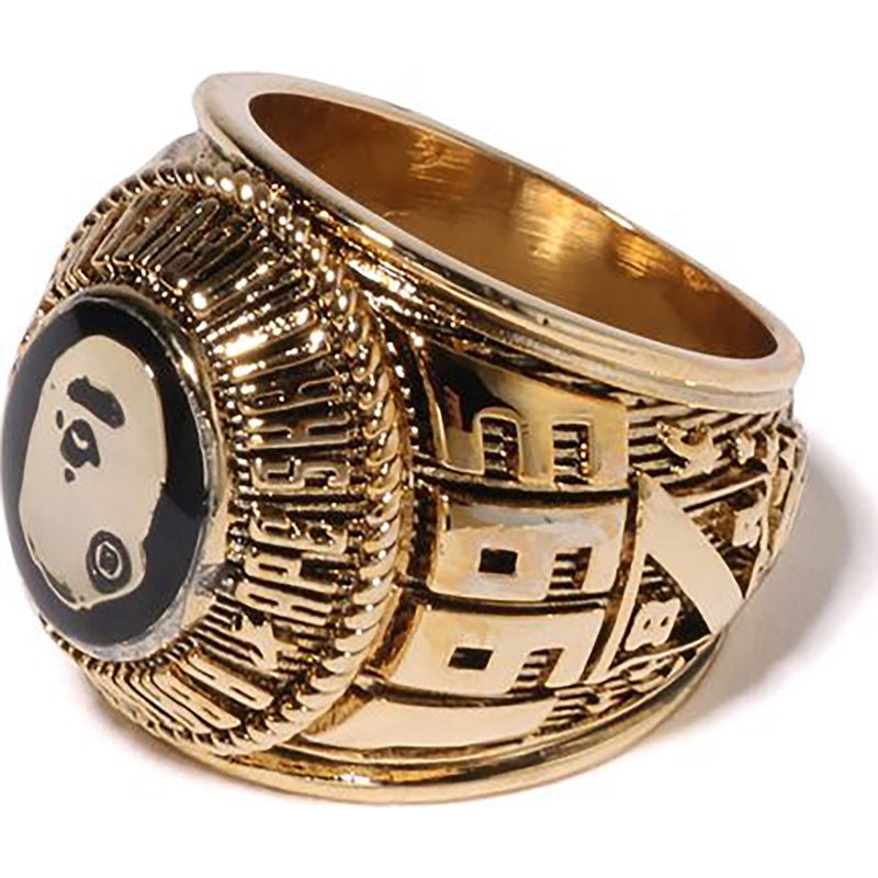 Men Bape College Ring Accessories Gold USA | DJ2525455