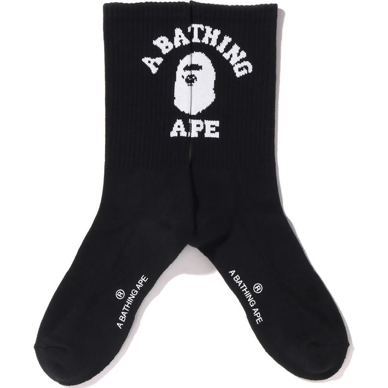 Men Bape College Socks Socks Black USA | FK6627867