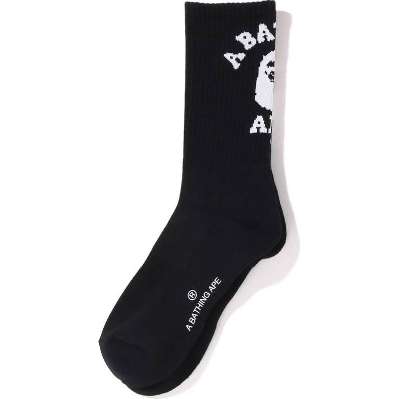 Men Bape College Socks Socks Black USA | FK6627867