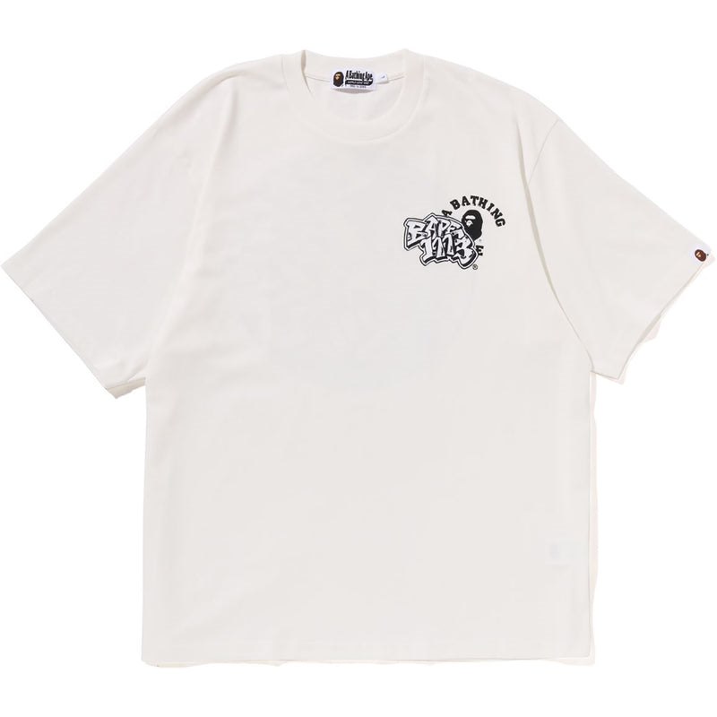 Men Bape Comics Graphic Tee Cut And Sewn White USA | ZO7467047