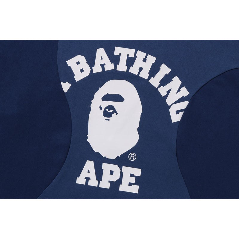 Men Bape Cutting College Relaxed Fit Tee Cut And Sewn Navy USA | FJ4129819