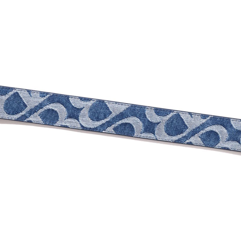 Men Bape Denim Monogram Belt Accessories Blue USA | YO6955995