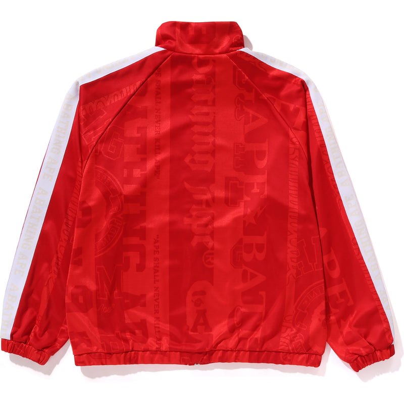 Men Bape Fans Scarf Track Jacket Sweatshirts Red USA | YO2209829