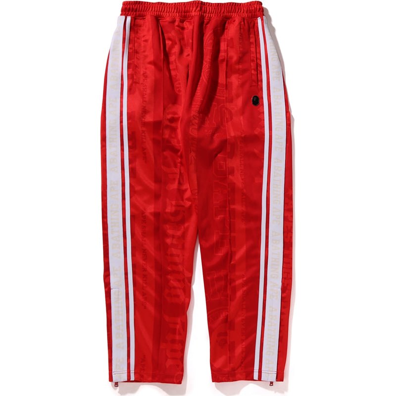 Men Bape Fans Scarf Track Pants Pants Red USA | PL4357137