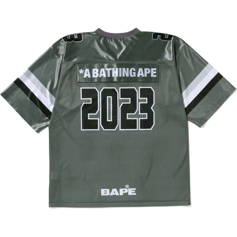 Men Bape Football Jersey Cut And Sewn Grey USA | BJ5954494