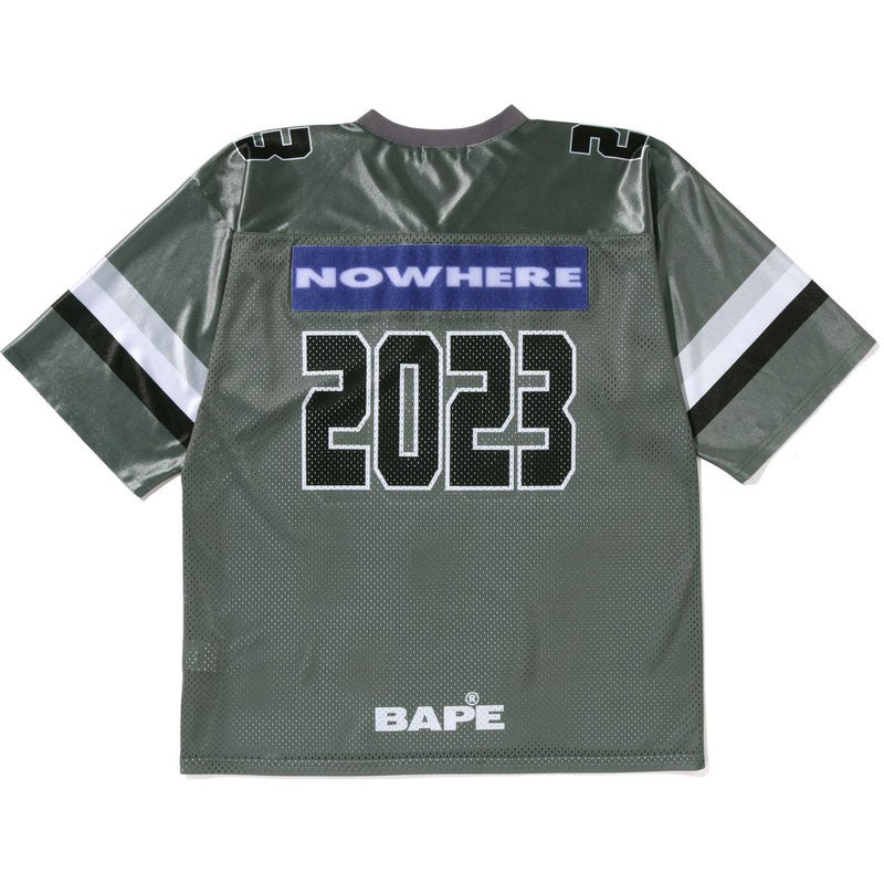 Men Bape Football Jersey Cut And Sewn Grey USA | BJ5954494