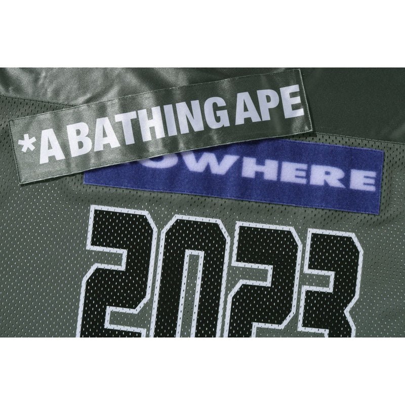 Men Bape Football Jersey Cut And Sewn Grey USA | BJ5954494