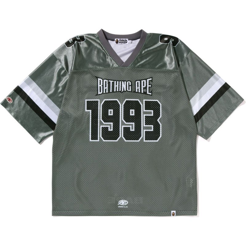 Men Bape Football Jersey Cut And Sewn Grey USA | BJ5954494